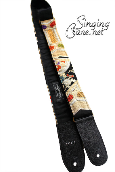 Singing Crane - Beautiful guitar strap - SC107215 : Nurebairo-black 
