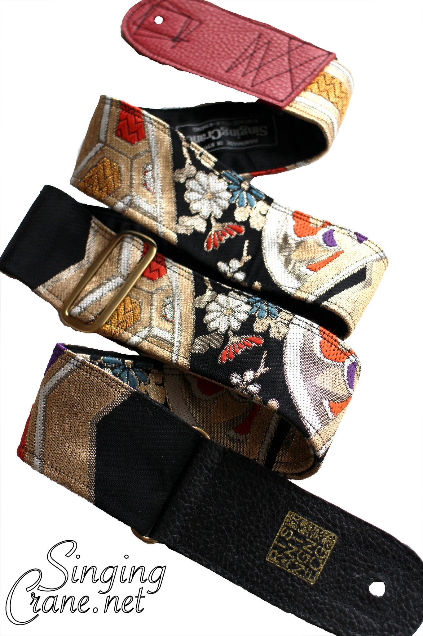 Singing Crane - Beautiful guitar strap - SC107215 : Nurebairo-black 