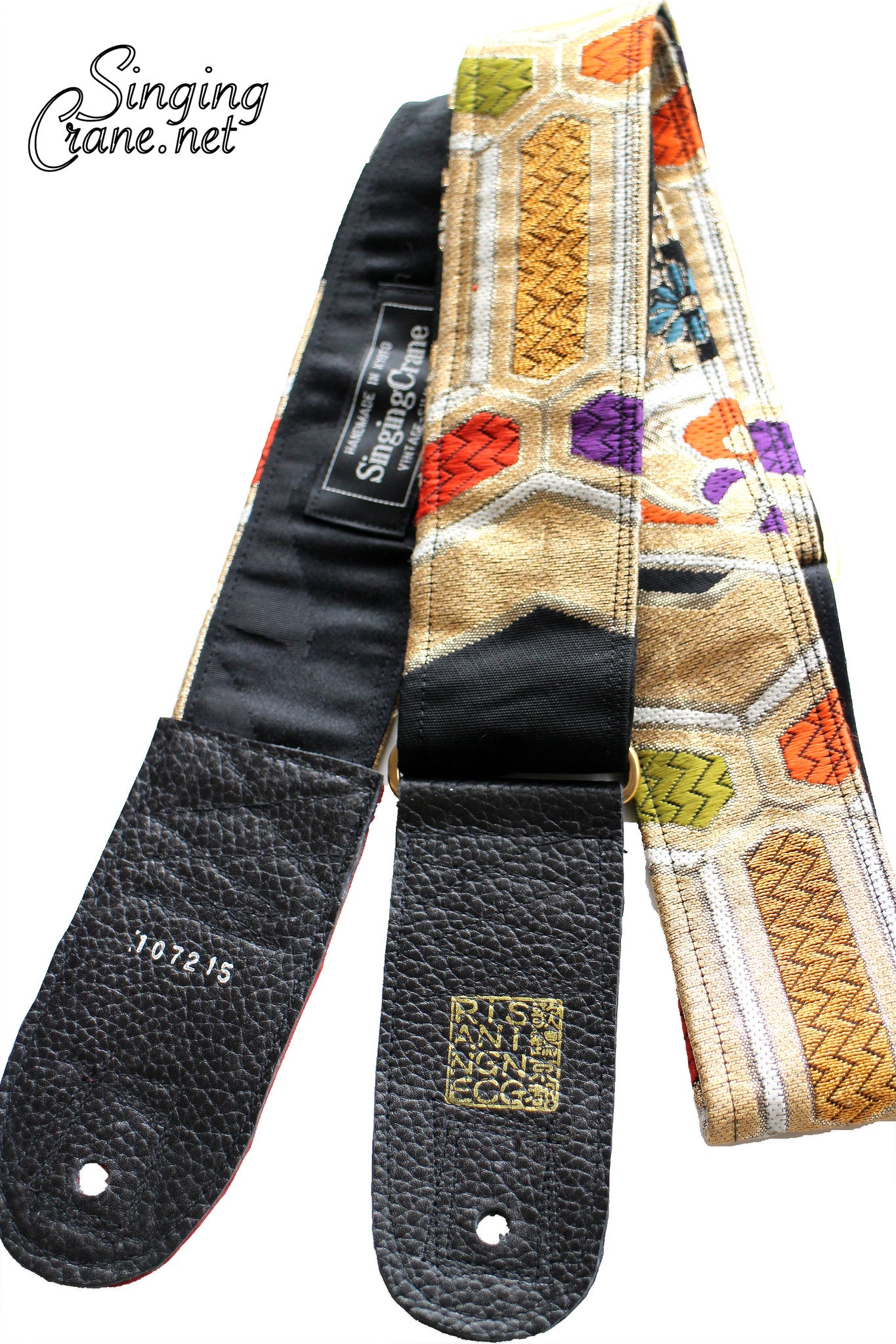 Singing Crane - Beautiful guitar strap - SC107215 : Nurebairo-black 